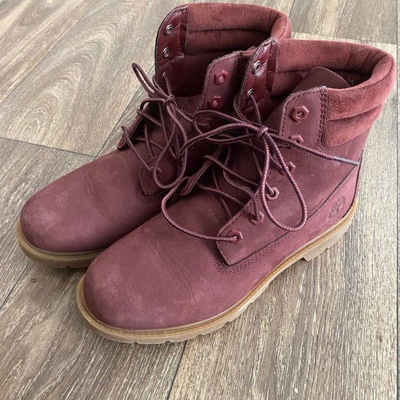 Timberland Shoes - Burgundy Timberland Boots Size 8.5